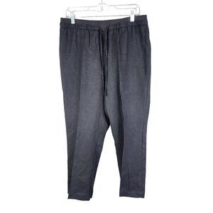 Womens Black Ellen Tracy Company 100% Linen Pants Hi Rise Size M